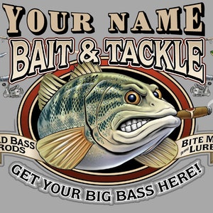 Personalized Humorous Fishing Aluminum Sign 9x12 Permantly Printed With Your Name