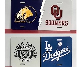 House Divided - Or Your Favorite Teams - Any 2 Teams Pro College H.S. Semi Pro Any Sport License Plate
