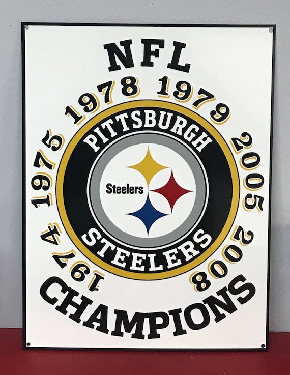 さ*し様 Pittsburgh Steelers スーパーボウルチャンピオンジャ Pittsburgh Steelers 9x12 Aluminum Sign Super Bowl Championships