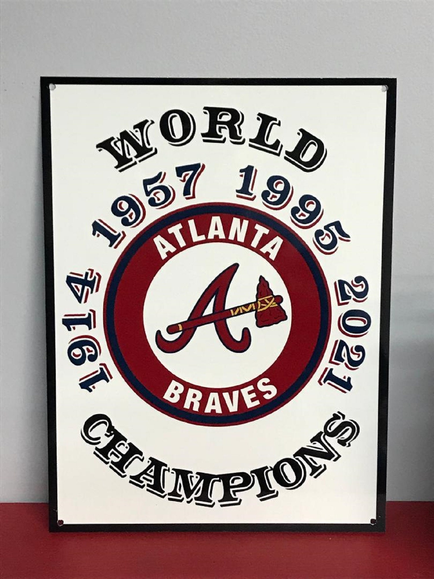 deadmansupplyco Atlanta Braves - 1995 World Series Champions (Red) T-Shirt