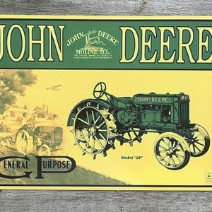 John Deere Advertising Vintage Looking Aluminum Sign 9x12 Inches