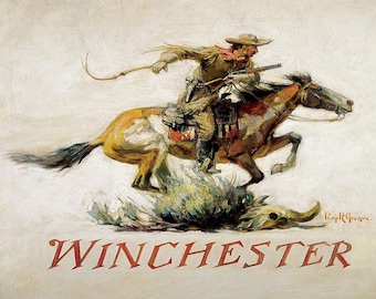 Winchester Vintage Ad 9 x 12 Aluminum Sign Perfect For Man Cave, Shop, Garage, Gift UV P rotected Will Not Rust