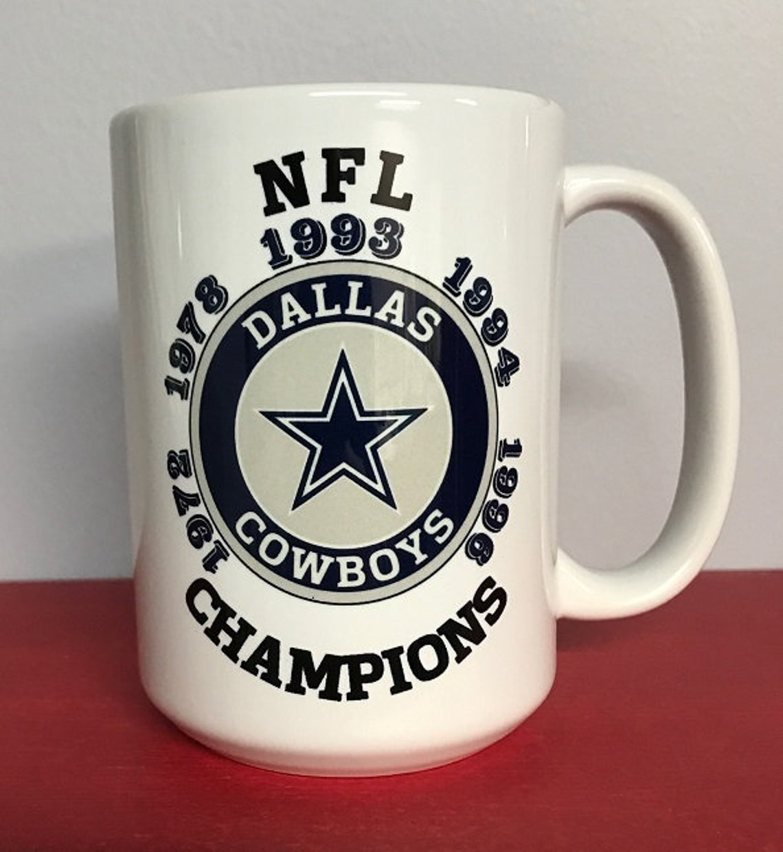 Dallas Cowboys Coffee Mug 15 Oz NFL Championships Super Bowl Etsy