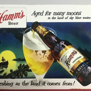 Hamms Beer With Rust Or Without Rust Vintage Looking Advertising 9x12 Aluminum Sign