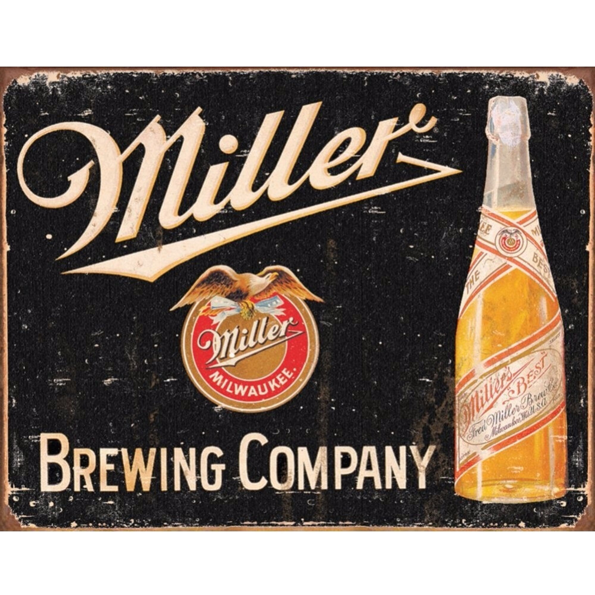 Miller High Life Vintage Distressed Looking 9x12 Aluminum Sign