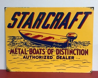 Starcraft Metal Boats Vintage Looking Advertising 9x12 Aluminum Sign