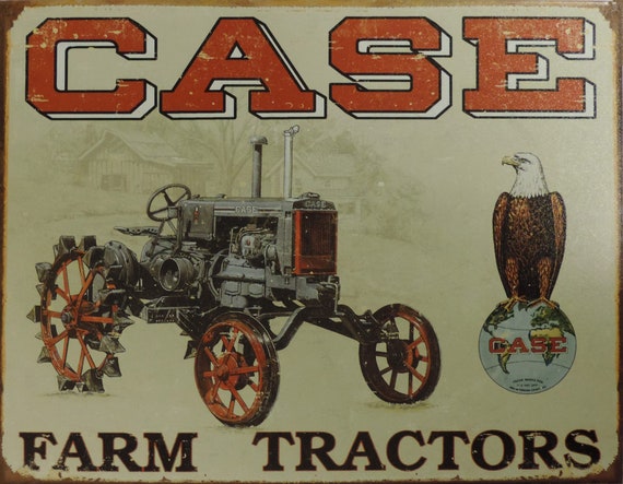 Reproduced Vintage Case Tractor Sign 9x12 Rustic Looking | Etsy