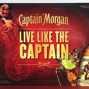 Captain Morgan Spiced Rum Sign 9x12 Aluminum UV Protected
