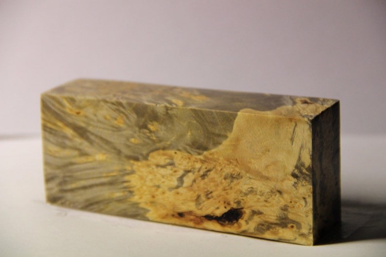 260 Stabilized & dyed maple burl wood knife handle block Etsy