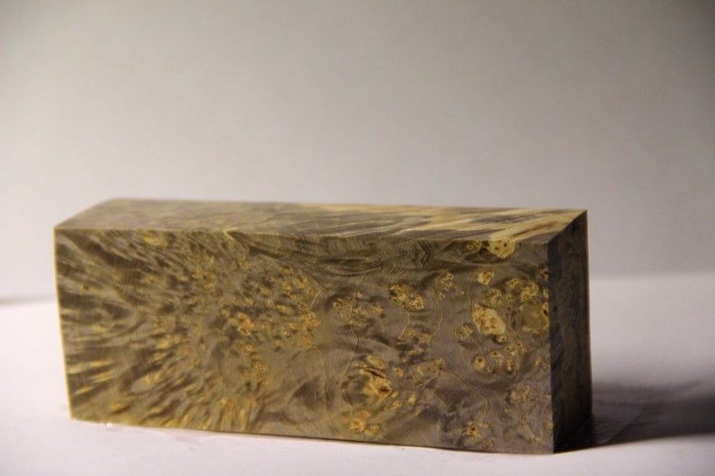 260 Stabilized & dyed maple burl wood knife handle block Etsy