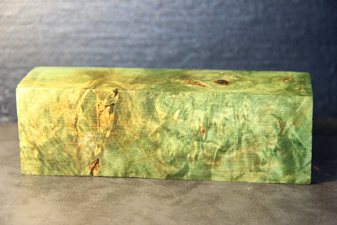 860 Stabilized & Dyed Maple Burl Wood Knife Handle Block Etsy UK