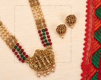 Temple Jewellery Long Necklace Set