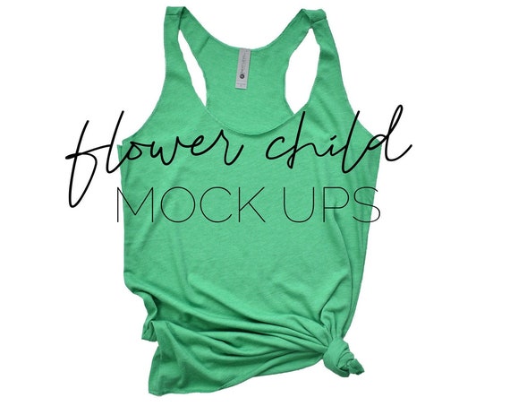 6733 Envy Green Next Level Green Shirt Mockup St