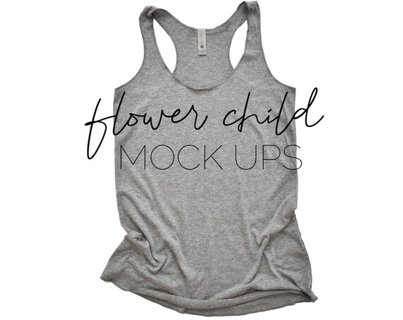 Next Level Mockup 6733 Heather Gray Tank Mock Up Next Level Mockup 6733 Heather Gray Tank Mock Up