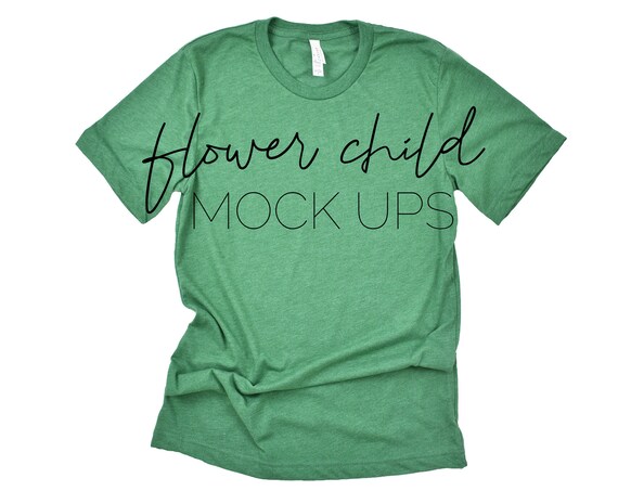 3001 Heather Grass Green Mockup Bella Cavas Green T-Shirt 3001 Heather Grass Green Mockup Bella Cavas Green T-Shirt
