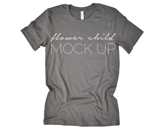 Download Free 3001 Asphalt Canvas Mockup Asphalt Gray T-Shirt ...