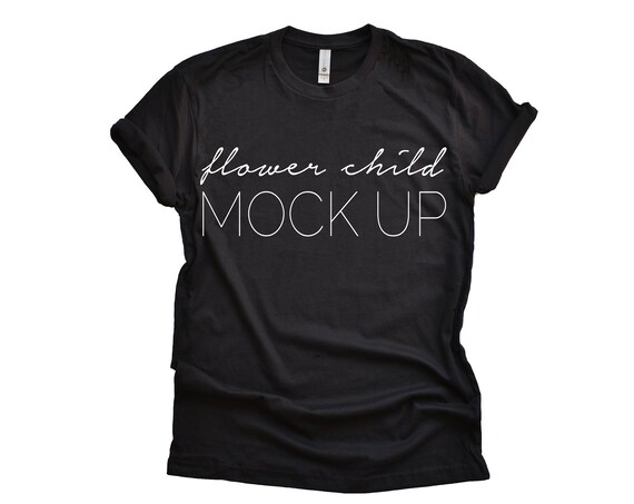 Download 3600 Black Next Level T-Shirt Mockup Next Level - Free ...