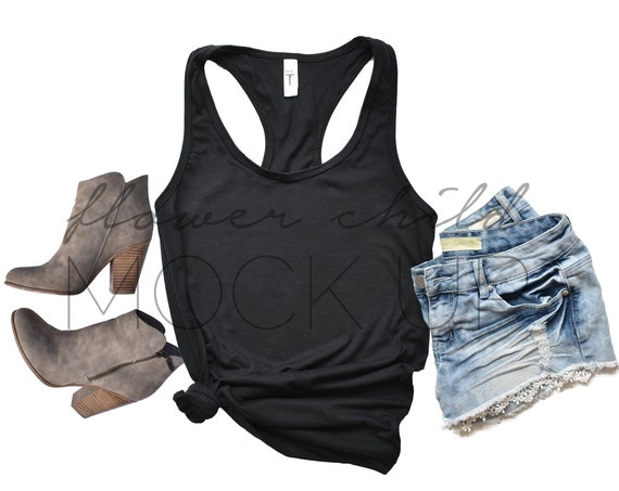 1533 Black Tank Top Mockup Next Level Tank Mockup