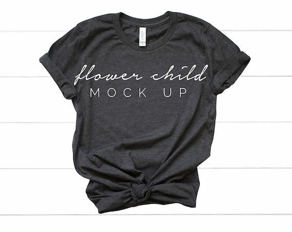 Dark Heather Gray Mockup 3001 Bella Canvas Bella