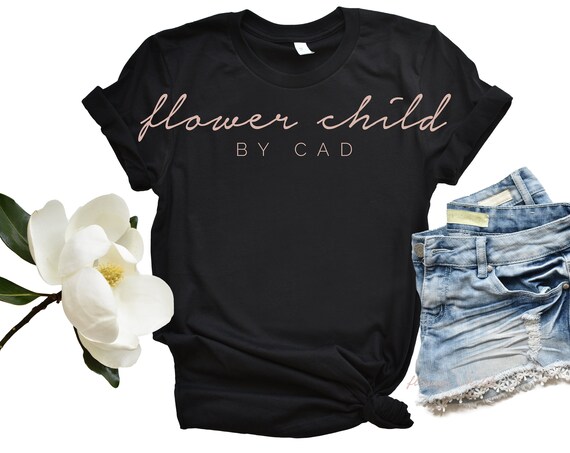T-Shirt Mockup Digital Download With Real Magnolia Flower T-Shirt Mockup Digital Download With Real Magnolia Flower