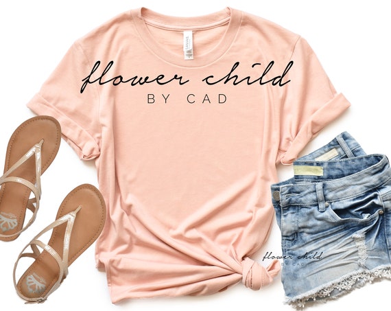 Bella Canvas 3001 Heather Peach Mockup Sandals T-Shirt