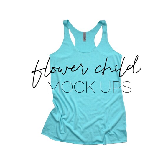 6733 Tahiti Blue Mockup Next Level 6733 Mockup Tahiti