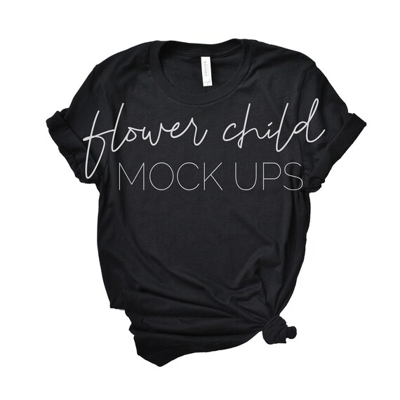 3001 Black T-Shirt Mockup Bella Canvas Bella Canvas Black