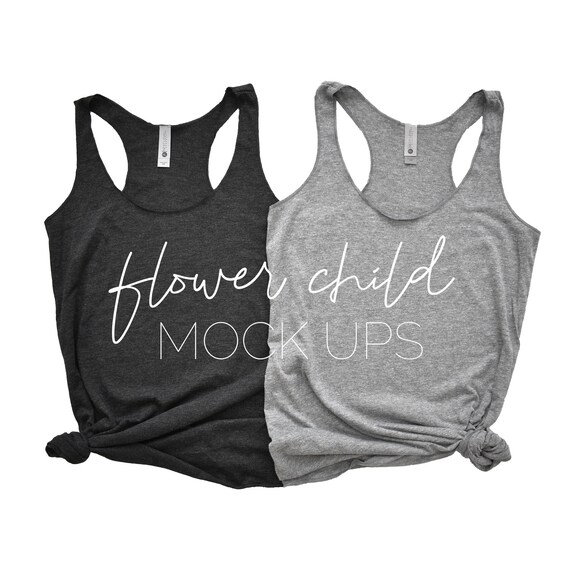 6733 Vintage Black Premium Heather Tank Mockup Next Level 6733 Vintage Black Premium Heather Tank Mockup Next Level
