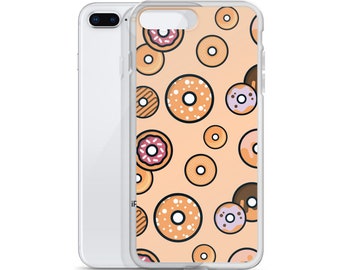 donut pattern colorful iPhone Case - fits iphone 7/8