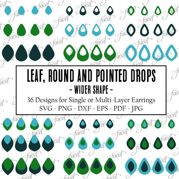 Download Free Svg To Make Leather Earrings Templates To Cutout Leather Etsy SVG Cut Files