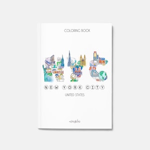 NYC COLORING BOOK | New York City, United States |  Kids and adults coloring book | handcrafted | illustrative, city, travel, art, culture