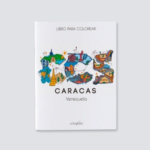 LIVRE DE COLORIAGE CCS | Caracas Venezuela, carnet de couleurs pour enfants et adultes, artisanal, illustratif, ville, voyage, art, culture