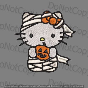 Hello Kitty Halloween Glass Cup, Hello Kitty Pumpkin, Mummy, Halloween Glass  Cup, Spooky Cute Cup, Kawaii Kitty, Iced Coffee, Spooky Vibes 