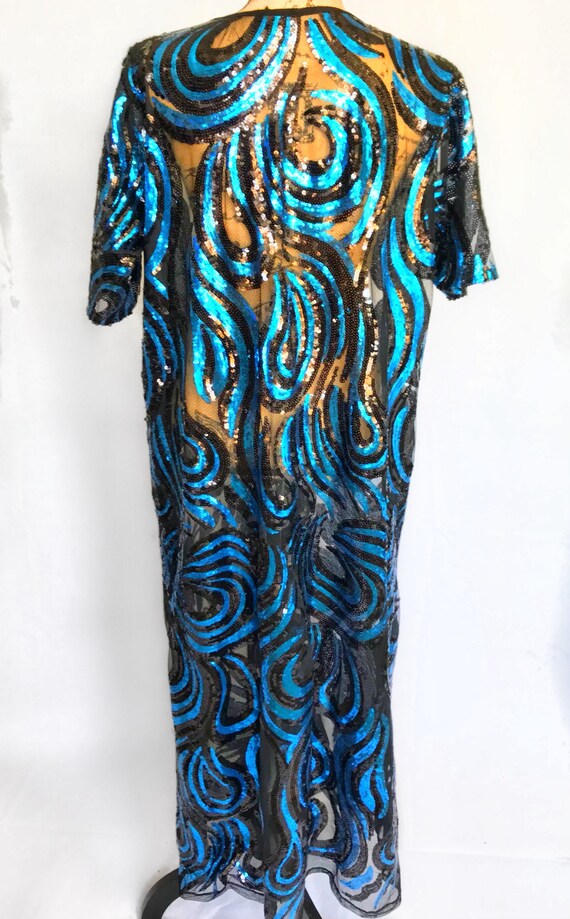 black sequin kimono dress