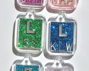 Three sets of xray markers with glitter background 3 R and 3 L with Initials