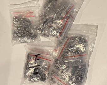bulk order 100 PACK 1/4 inch LEAD LETTERS