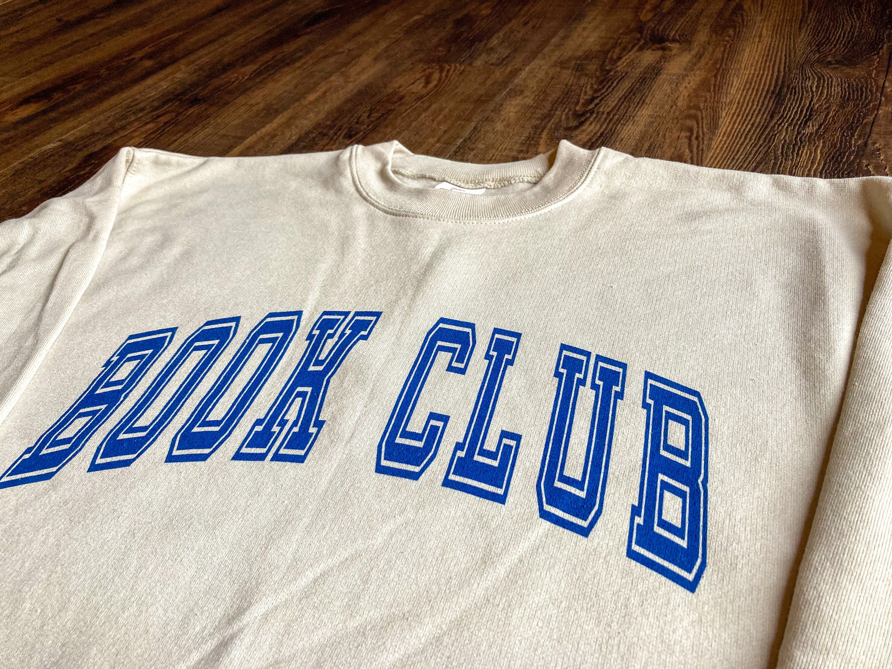 BOOK CLUB Crew | Sand & Navy - Etsy
