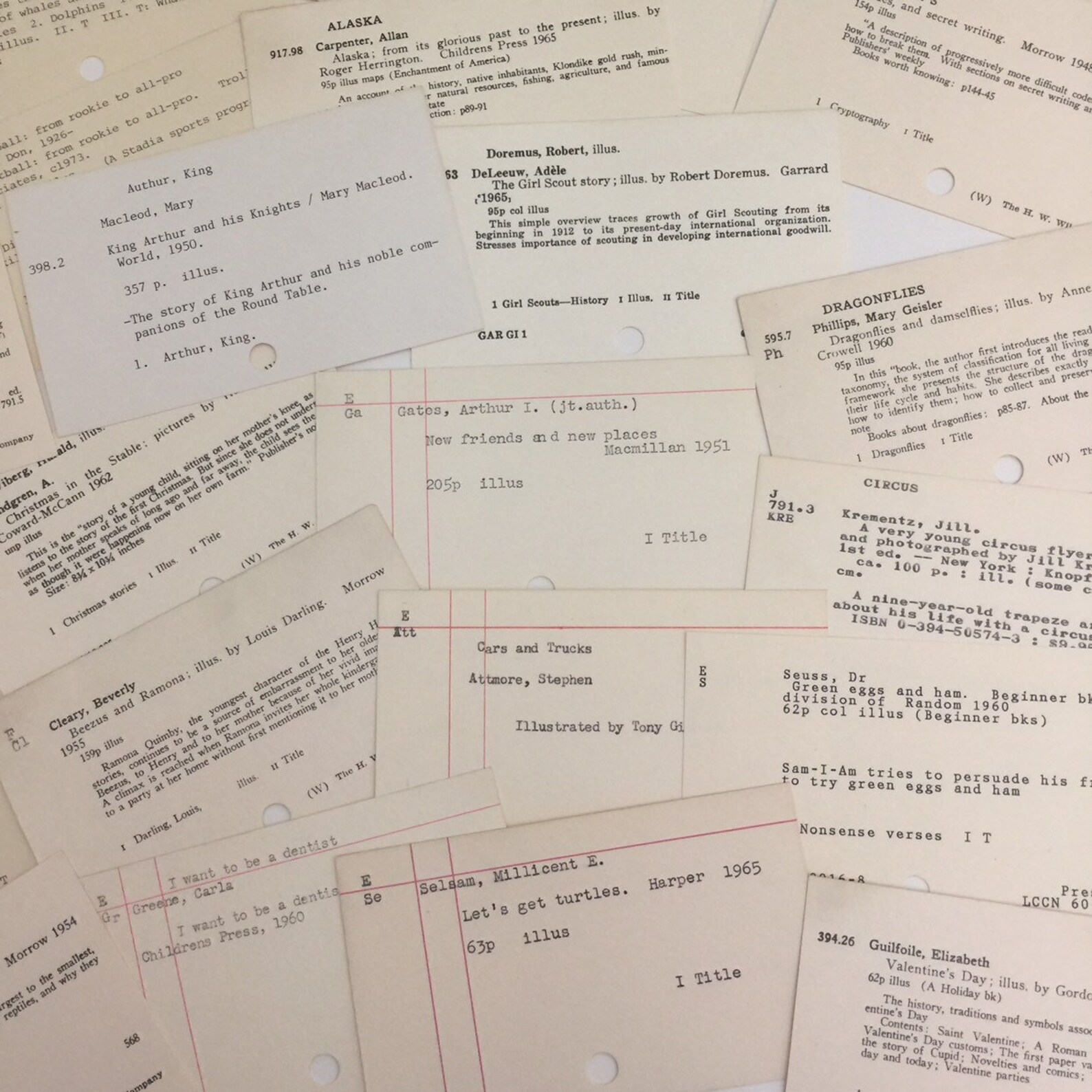 Select Your Own Theme 6 Vintage Library Catalog Cards Authentic Old