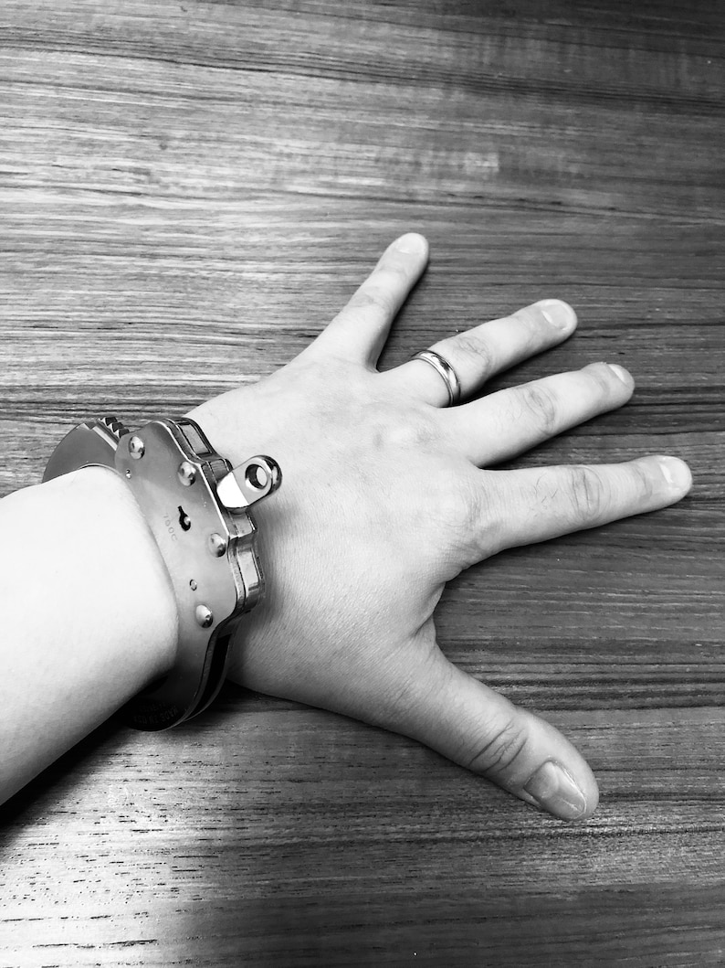 Authentic handcuff bracelet men's jewelry bachelor / Etsy