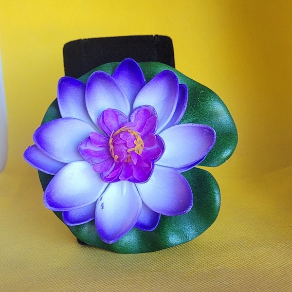 Water Lily Hair Flower in Purple