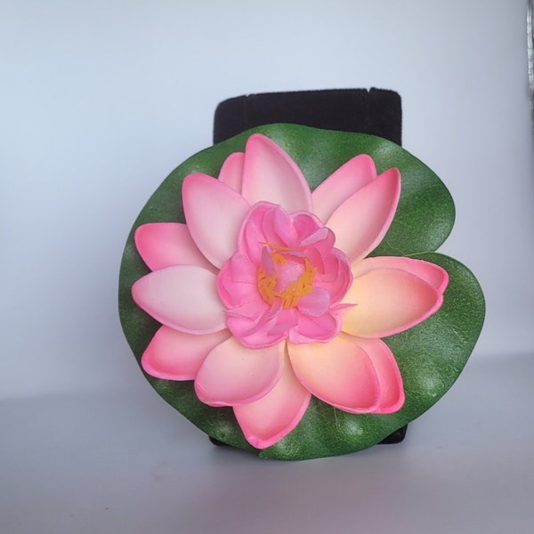 Water Lily Hair Flower in hot pink