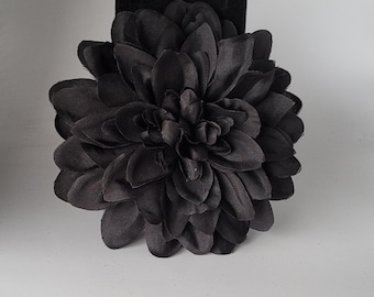 Large Black Dahlia Hair Flower Clip - Etsy Denmark