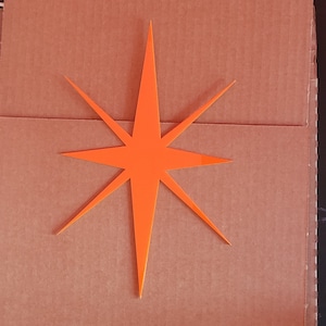 Atomic Star Acrylic Wall Decor in Orange