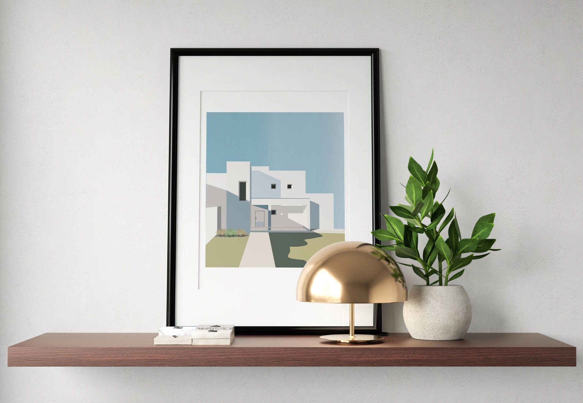 Affiche Poster Graphique Design Architecture | Illustration Minimaliste Décoration Intérieure Travel