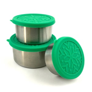 Contenedores de almacenamiento de alimentos de acero inoxidable | Tapas  herméticas ya prueba de fugas | Juego de 5 recipientes sin BPA que son  aptos
