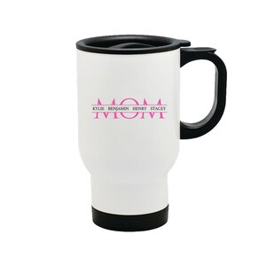 Mom Personalized 14 oz Metal Car Coffee and Tea Travel Mug for Hot Drinks
