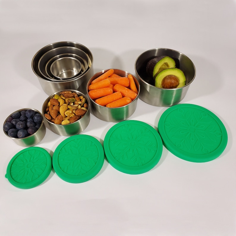 Stackable Stainless Steel Metal Food Storage Nesting Etsy