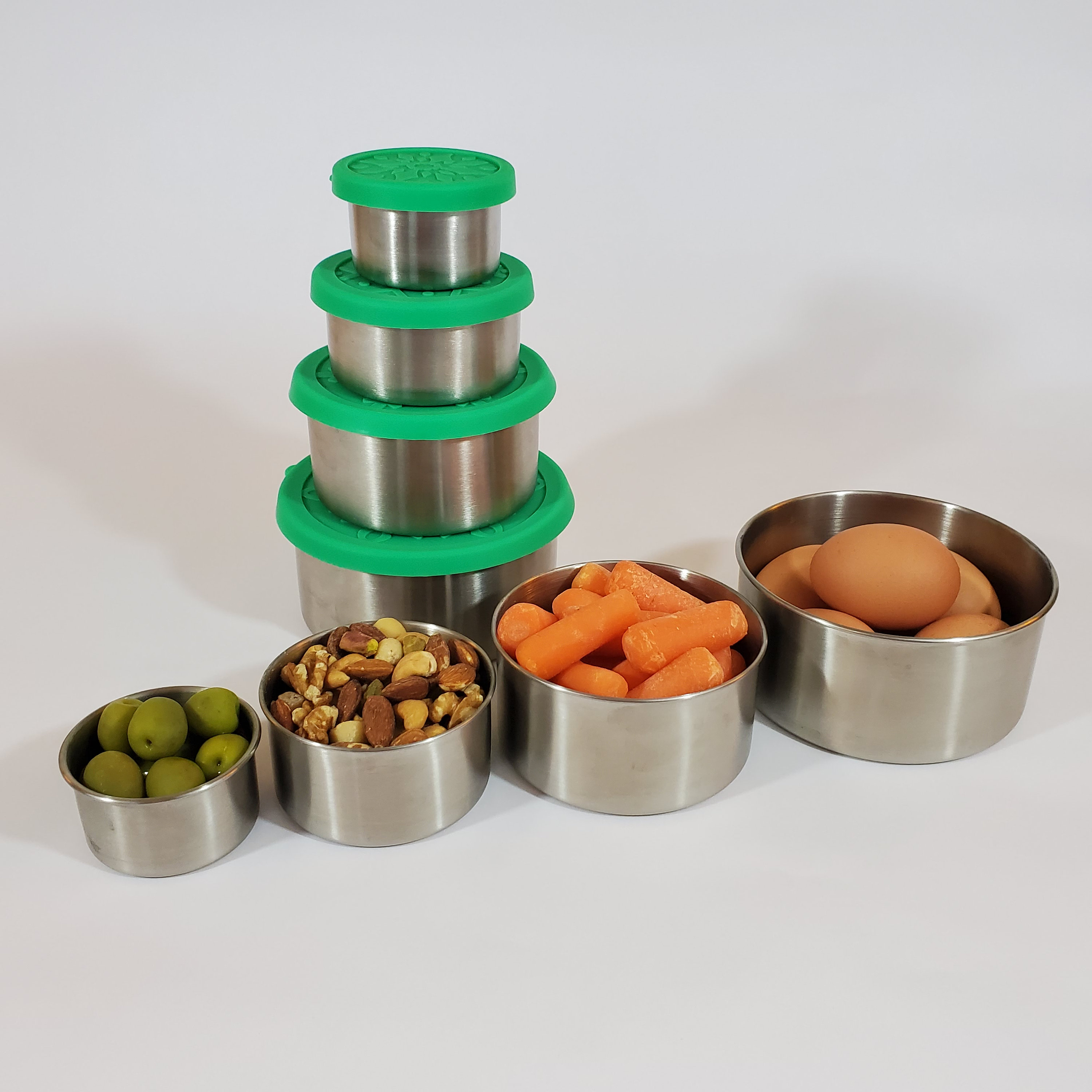 Various Sizes Screw Top Tin Containers With Sealed Cover. 3 Units. Use for  Storing Small Food Items, Condiments, Spices, Crafts 