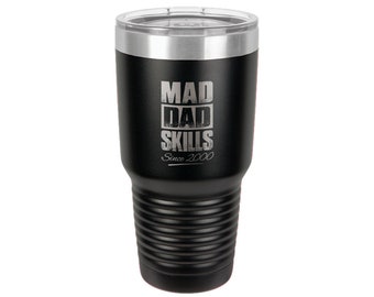 Mad Dad Skills Polar Camel 30oz BPA Free Stainless Steel Vacuum Insulated Tumbler