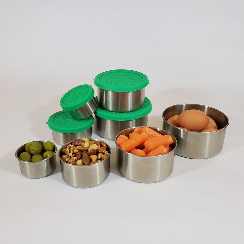 Stackable Stainless Steel Metal Food Storage Nesting Etsy